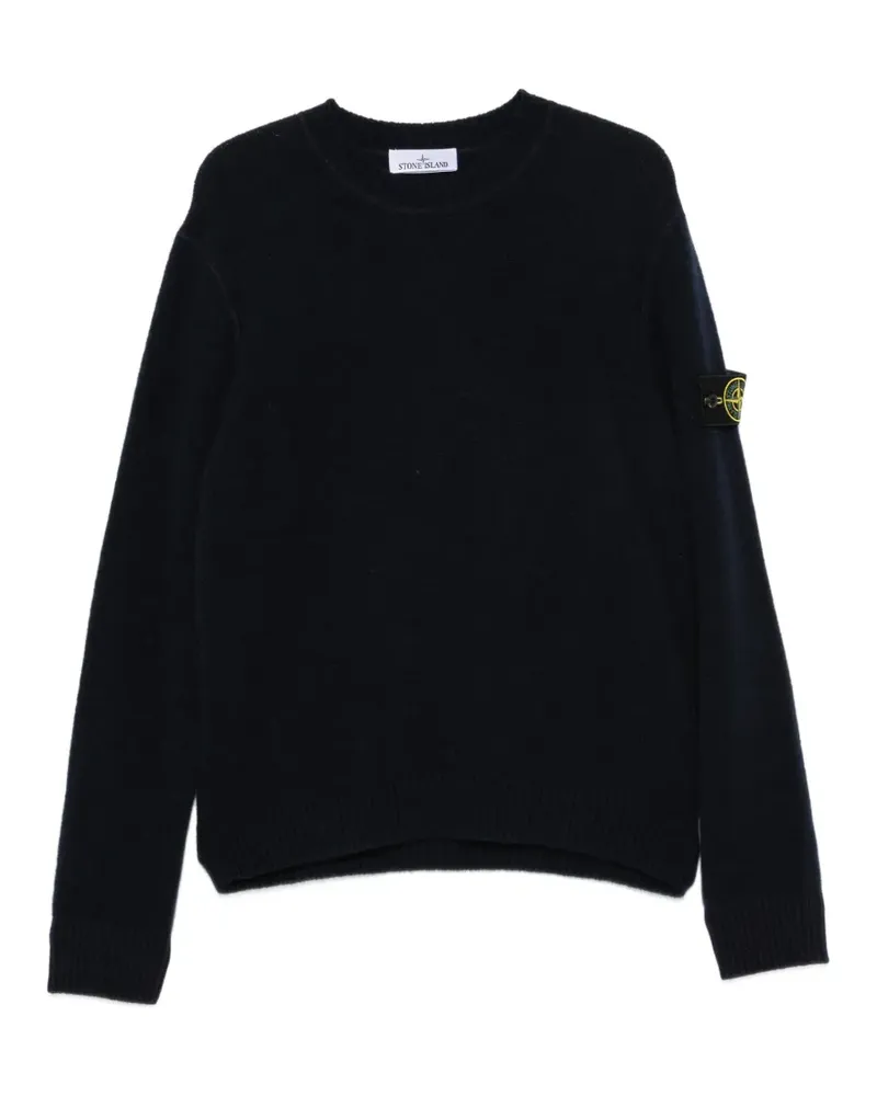 Stone Island Pullover mit Kompass-Patch - Blau Blau