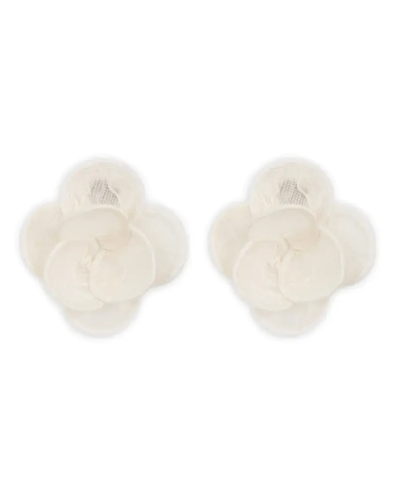 David Koma Silberohrstecker im Blütendesign - Nude Nude