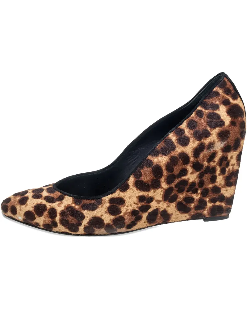 Brian Atwood Wedge-Pumps mit Leoparden-Print 90mm - Braun Braun
