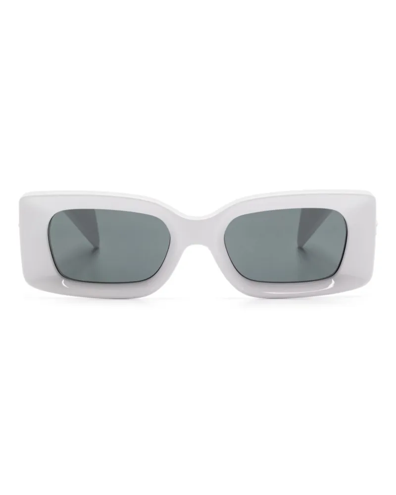 Versace Sonnenbrille mit eckigem Gestell - Weiß Weiß