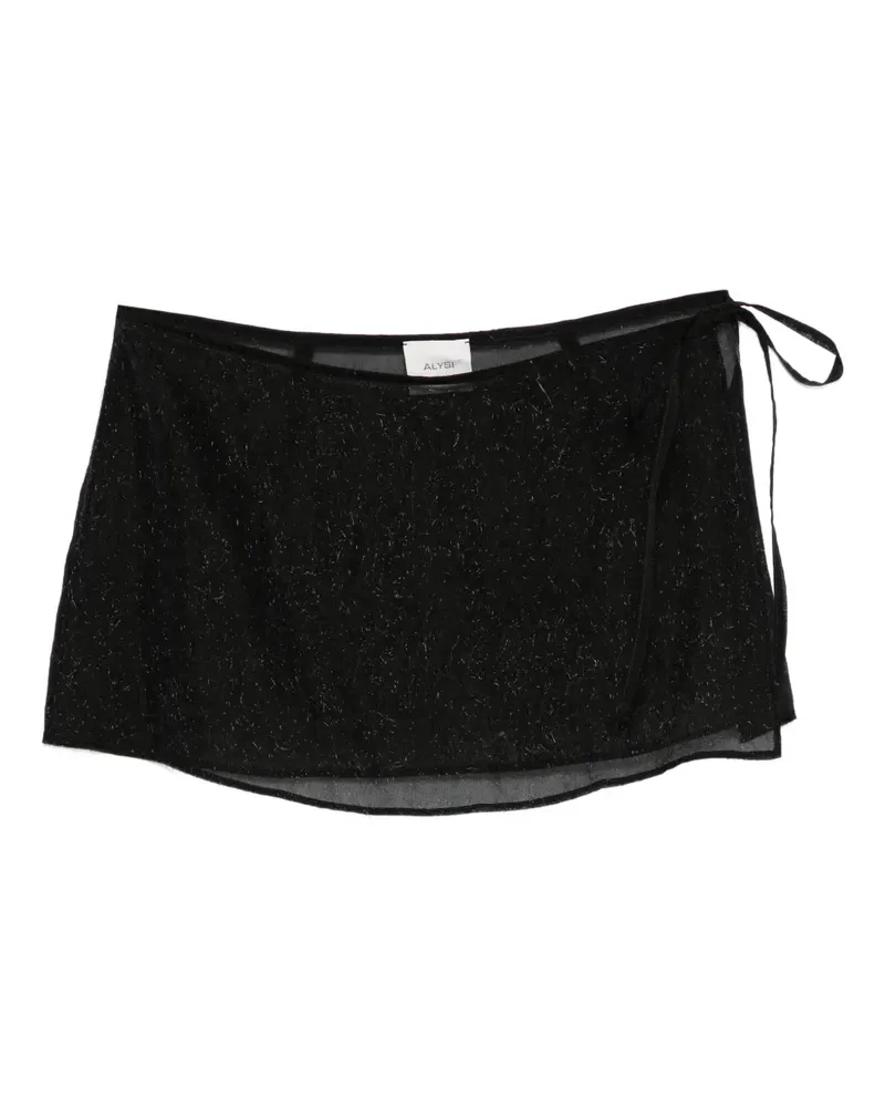 ALYSI Wickelrock mit Metallic-Garn - Schwarz Schwarz