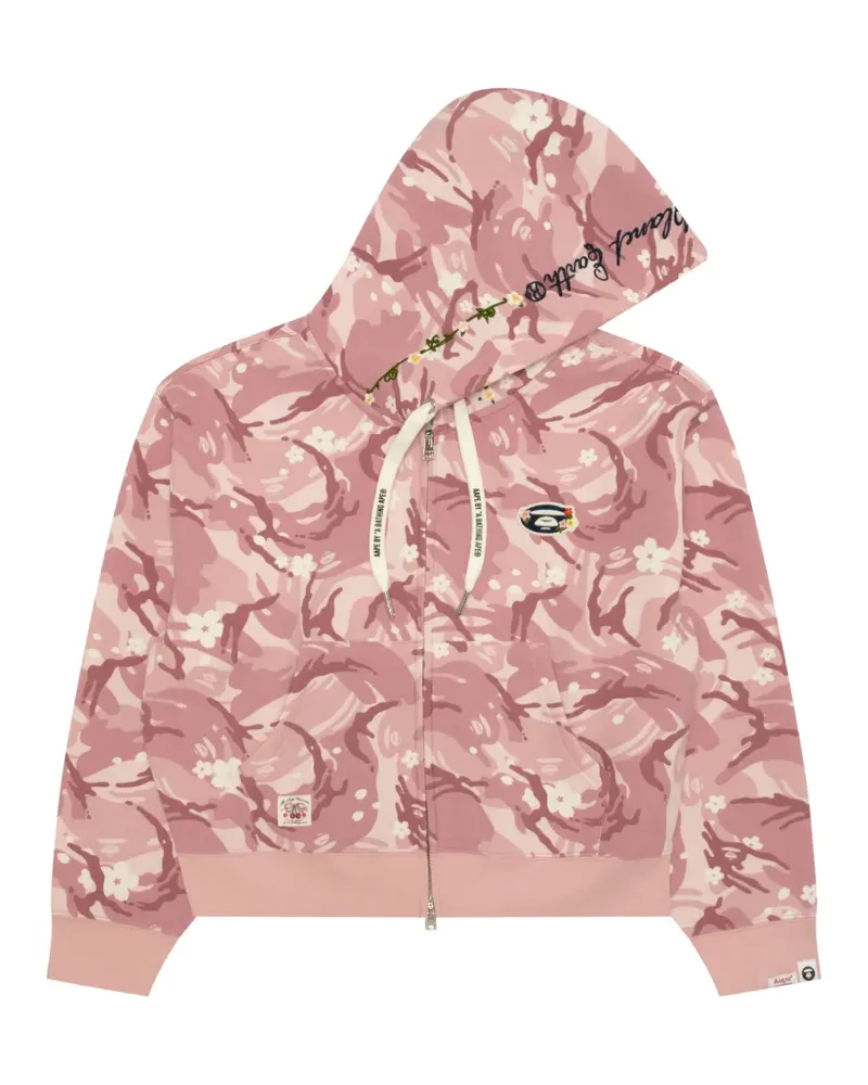 BAPE Hoodie mit Camouflage-Print - Rosa Rosa