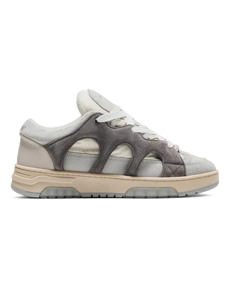 PAURA panelled cut-out sneakers - Nude Nude