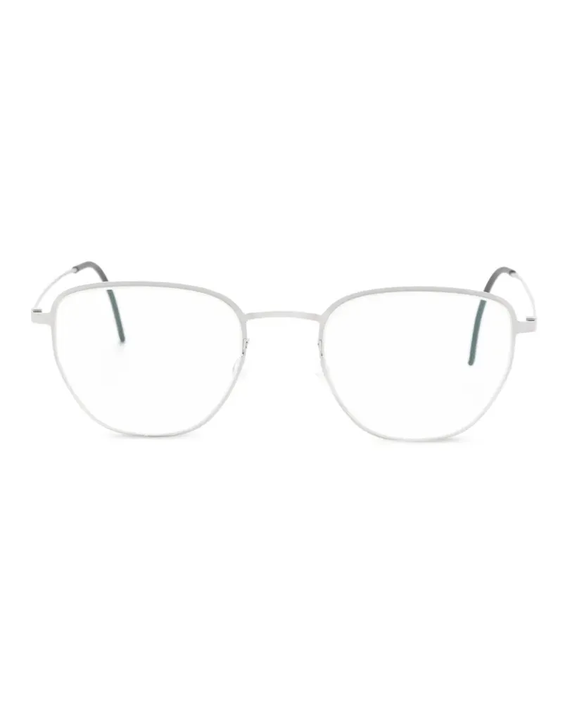 Lindberg Blok Brille mit eckigem Gestell - Silber Silber
