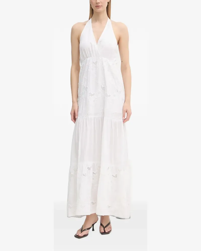Gaudi broderie-anglaise tiered maxi dress - Weiß Weiß