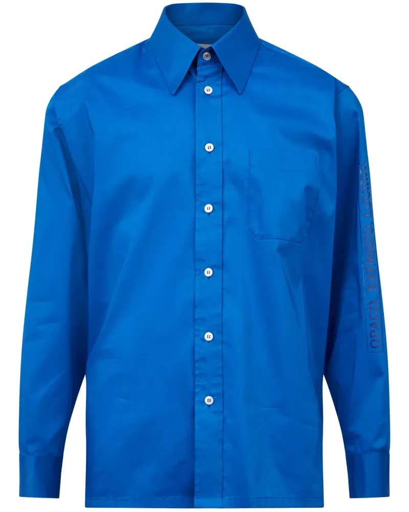 Maison Margiela Hemd mit spitzem Kragen - Blau Blau