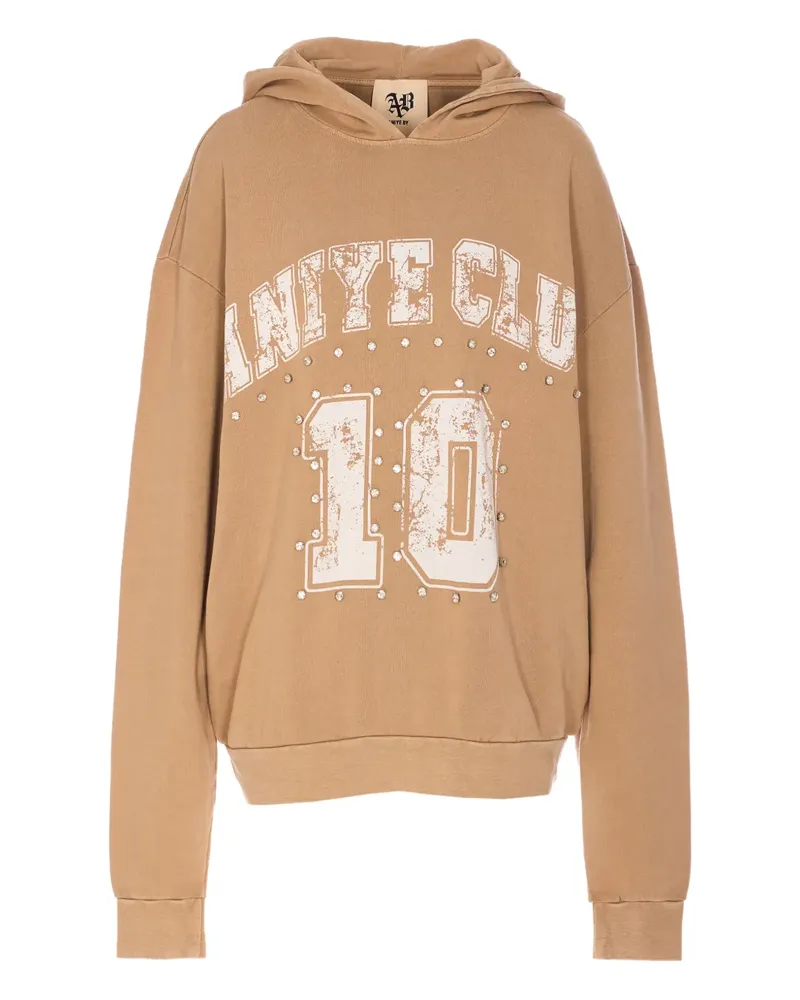 Aniye By Hoodie mit Logo-Print - Nude Nude