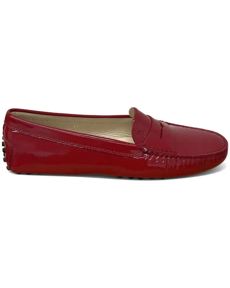 TOD'S leather penny loafers - Rot Rot