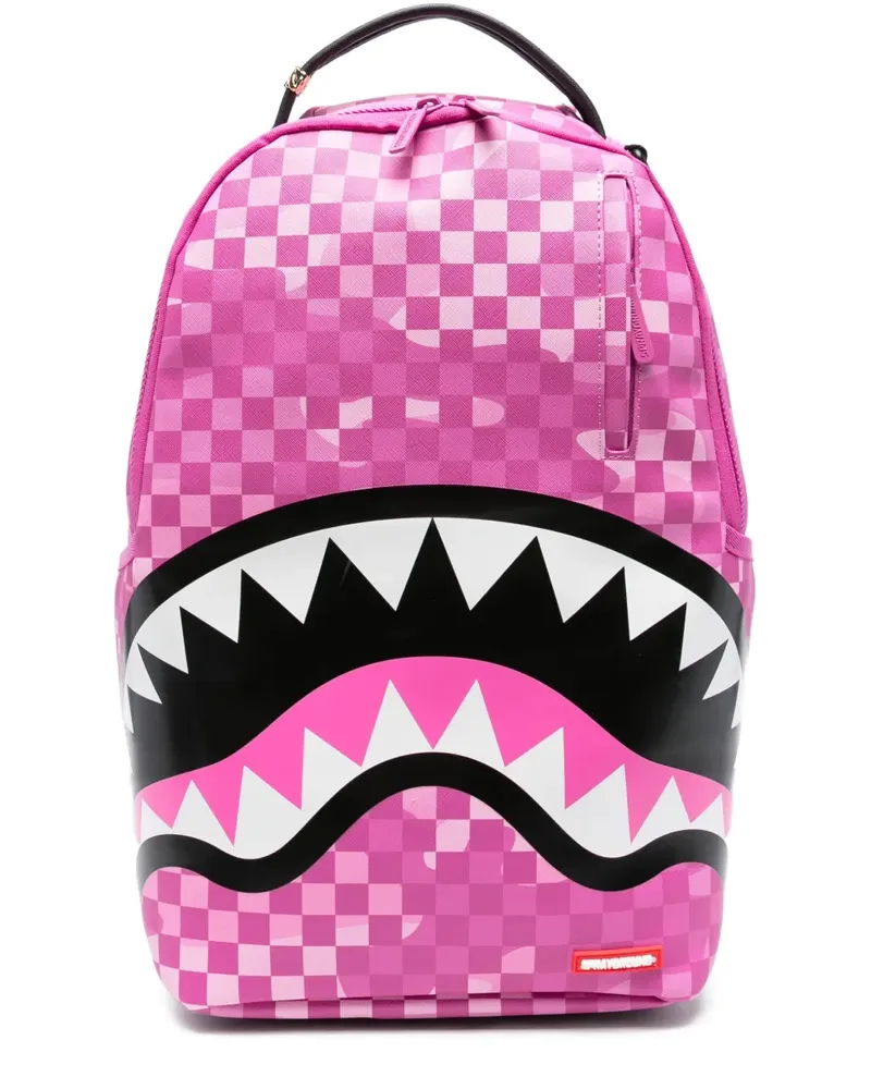 Sprayground Rucksack mit Hai-Karo - Rosa Rosa