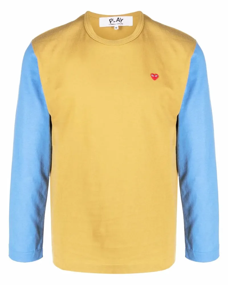 Comme des Garçons T-Shirt in Colour-Block-Optik - Grün Grün