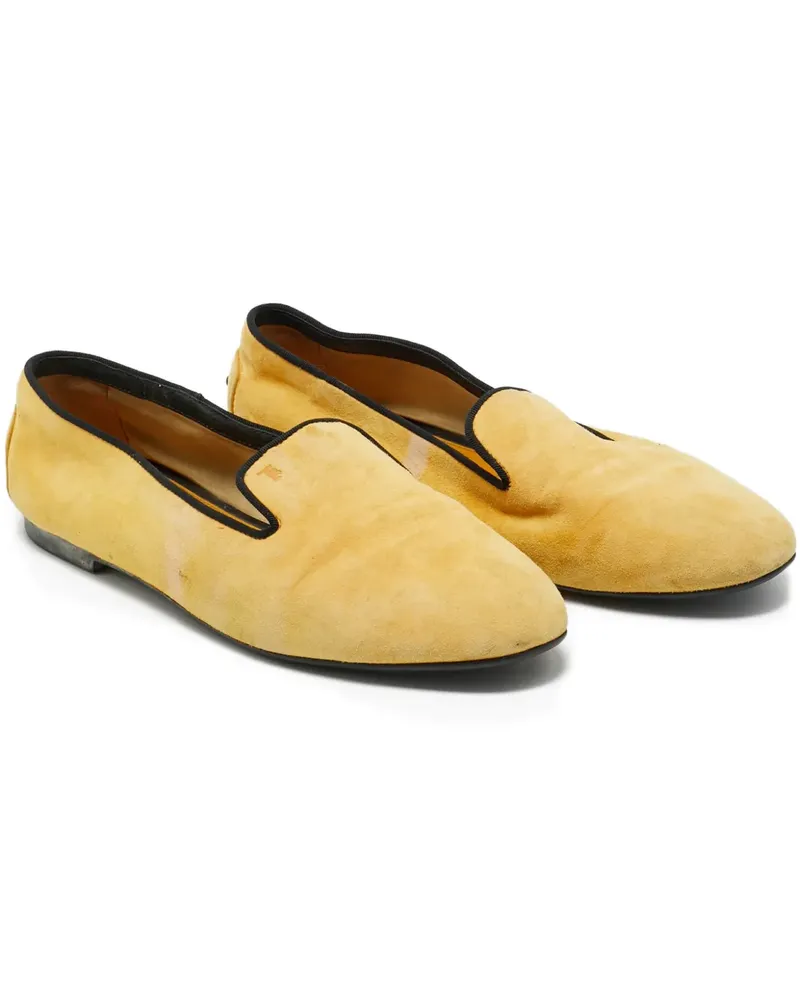 TOD'S Smoking Slipper aus Wildleder - Gelb Gelb