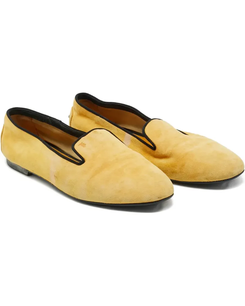 TOD'S Smoking Slipper aus Wildleder - Gelb Gelb