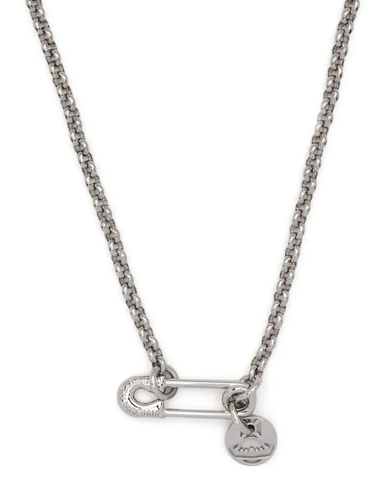 Vivienne Westwood Halskette mit Sicherheitsnadel - Silber Silber