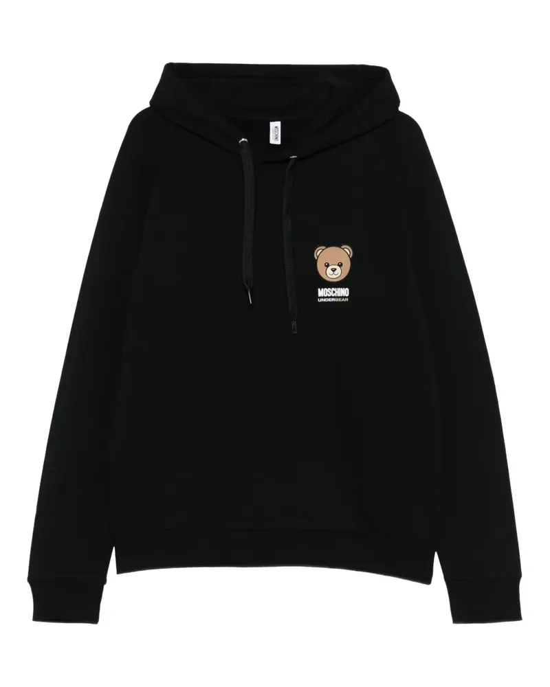 Moschino Hoodie mit Logo-Print - Schwarz Schwarz