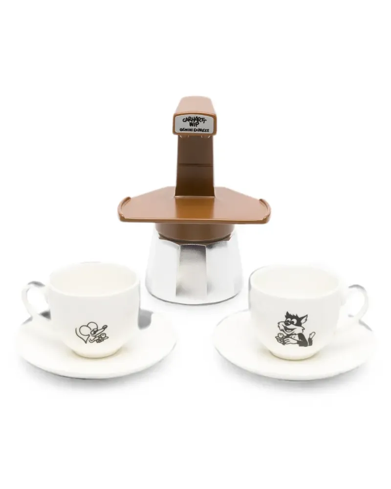Carhartt WIP Gemini Express Kaffee-Set mit grafischem Print - Weiß Weiß