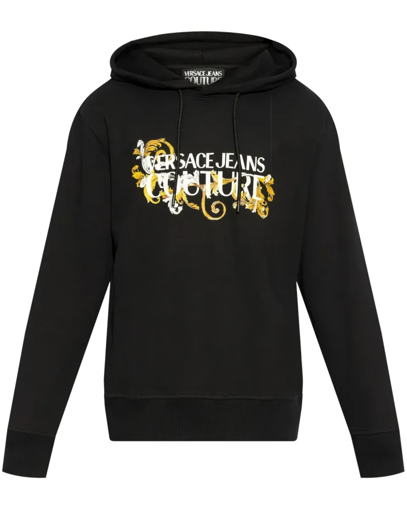 Versace Jeans Hoodie mit Logo - Schwarz Schwarz