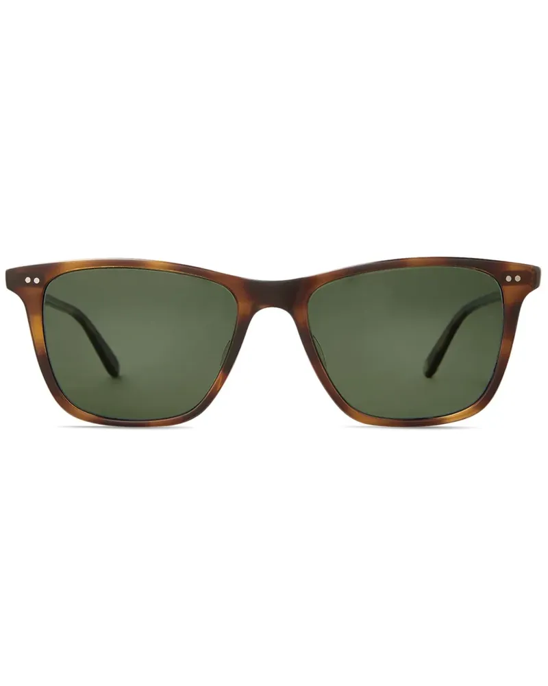 Garrett Leight Sonnenbrille mit eckigem Gestell - Braun Braun
