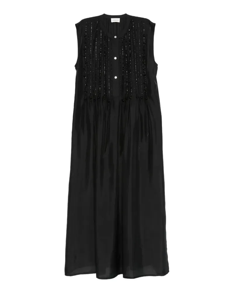 P.A.R.O.S.H. P.A.R.O H. Sadio Midikleid mit Perlen - Schwarz Schwarz