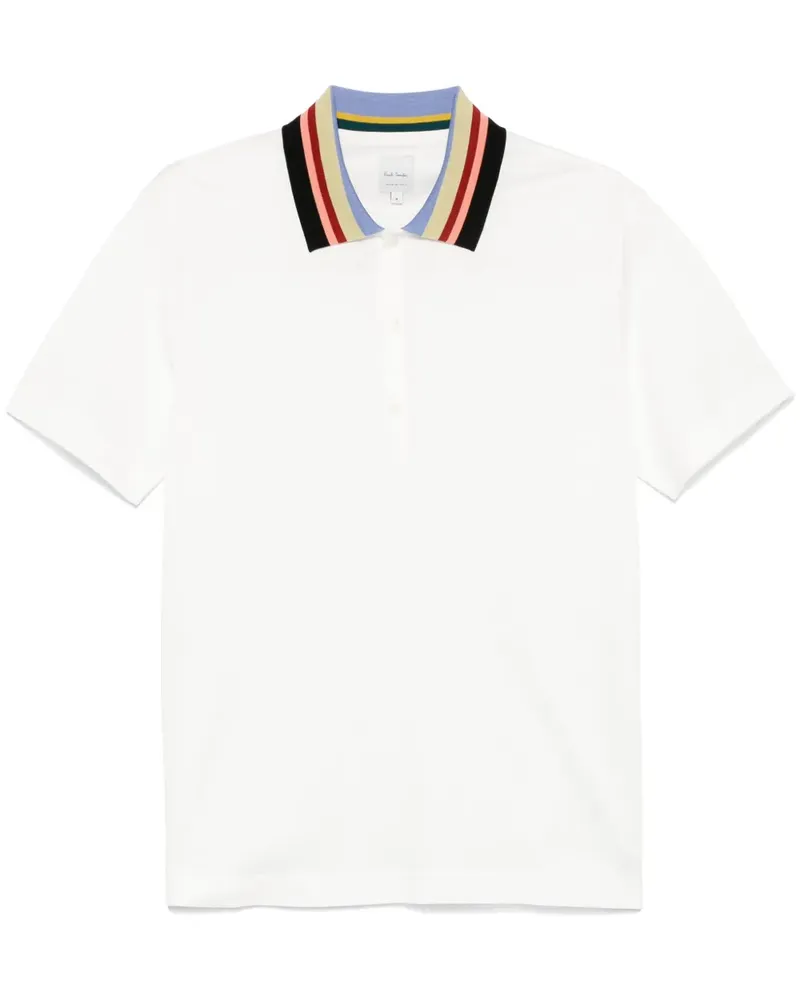 Paul Smith Artist Stripe Poloshirt - Weiß Weiß