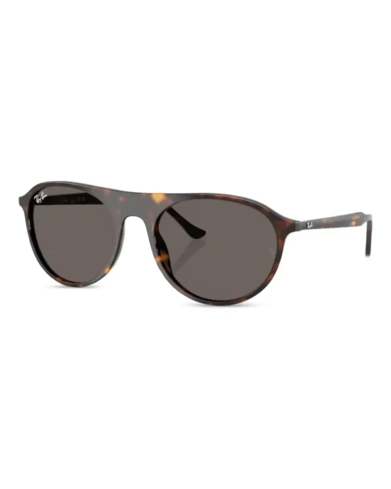 Ray Ban Sonnenbrille mit rundem Gestell - Braun Braun