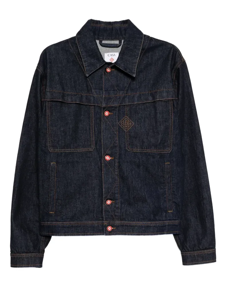 Casablanca Paris Jeansjacke mit Logo-Stickerei - Blau Blau