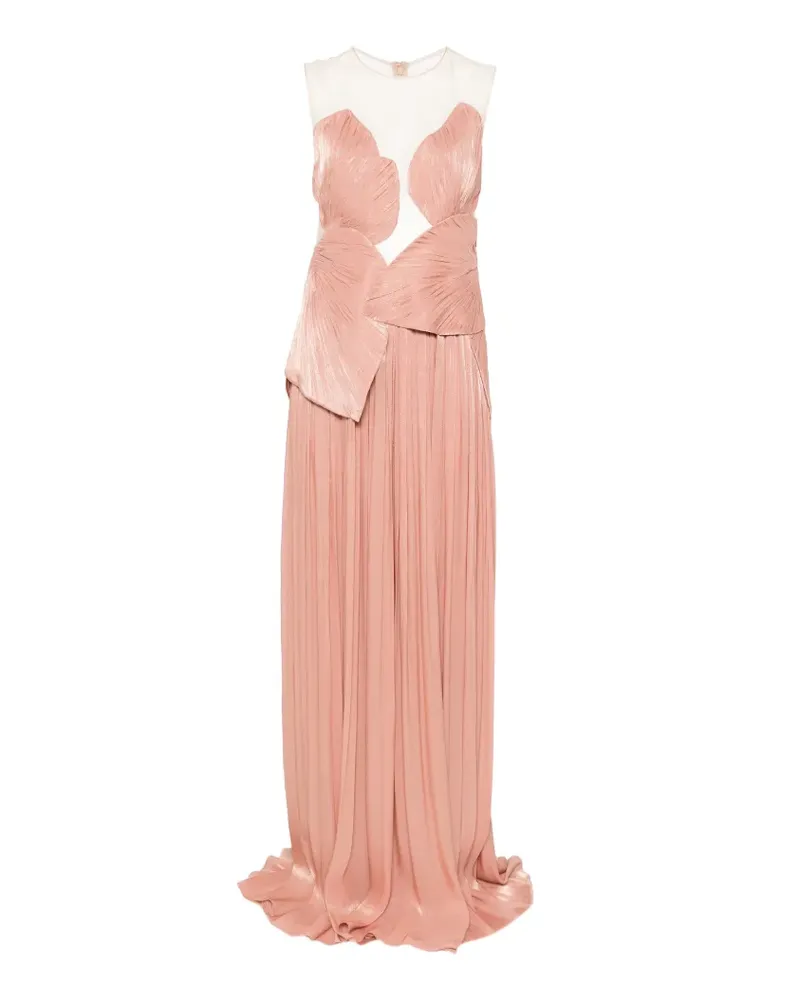 COSTARELLOS Serenne pleated gown - Rosa Rosa
