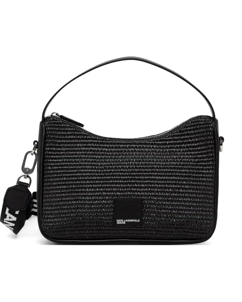 Karl Lagerfeld Umhängetasche mit Logo-Patch - Schwarz Schwarz
