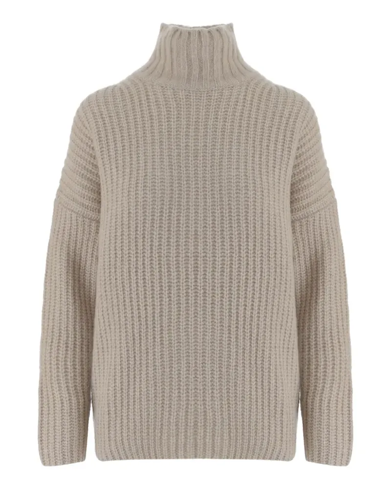 ALLUDE Gerippter Rollkragenpullover - Nude Nude