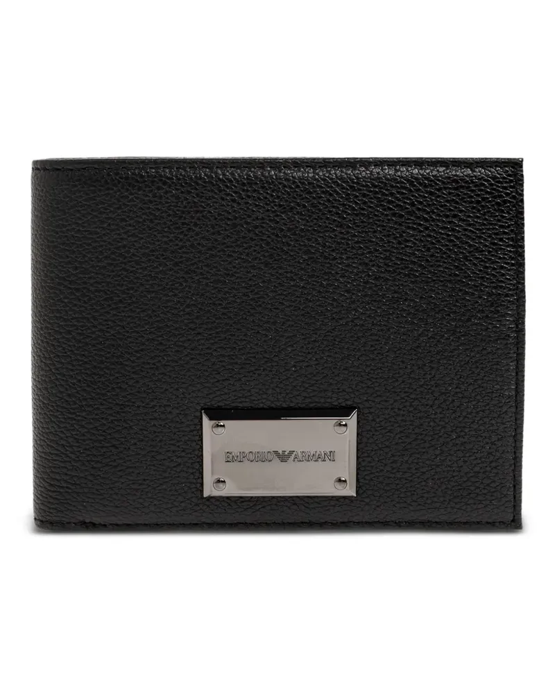Emporio Armani Portemonnaie aus gekörntem Leder - Schwarz Schwarz