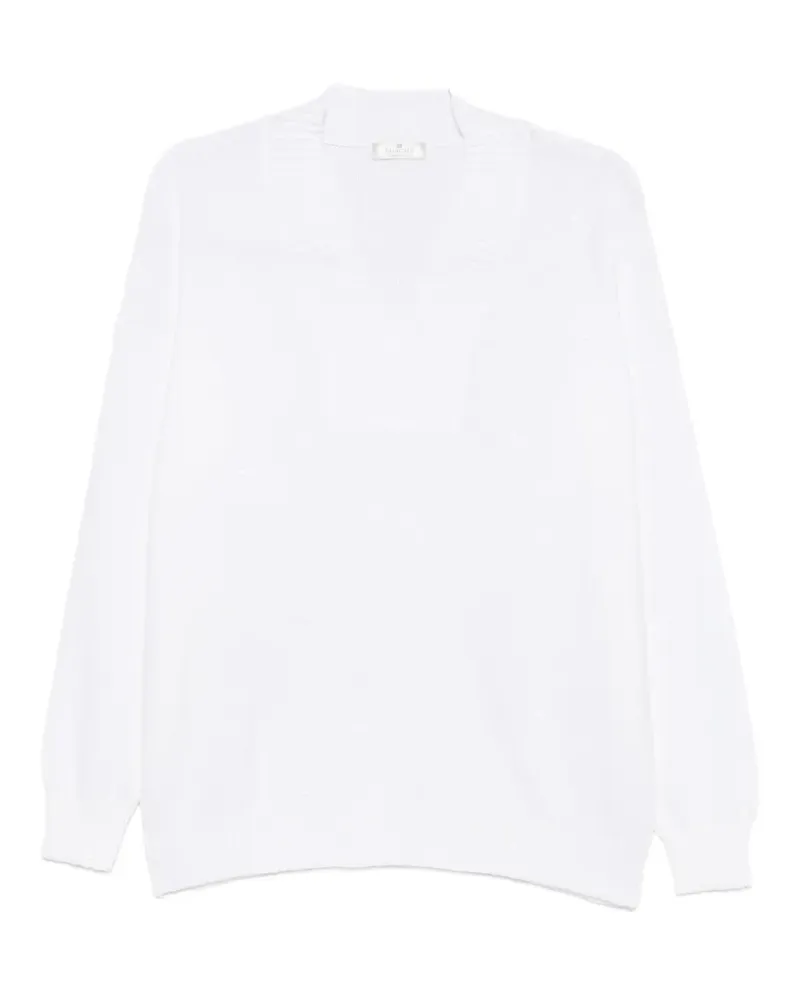 PANICALE Cashmere Pullover mit V-Ausschnitt - Weiß Weiß