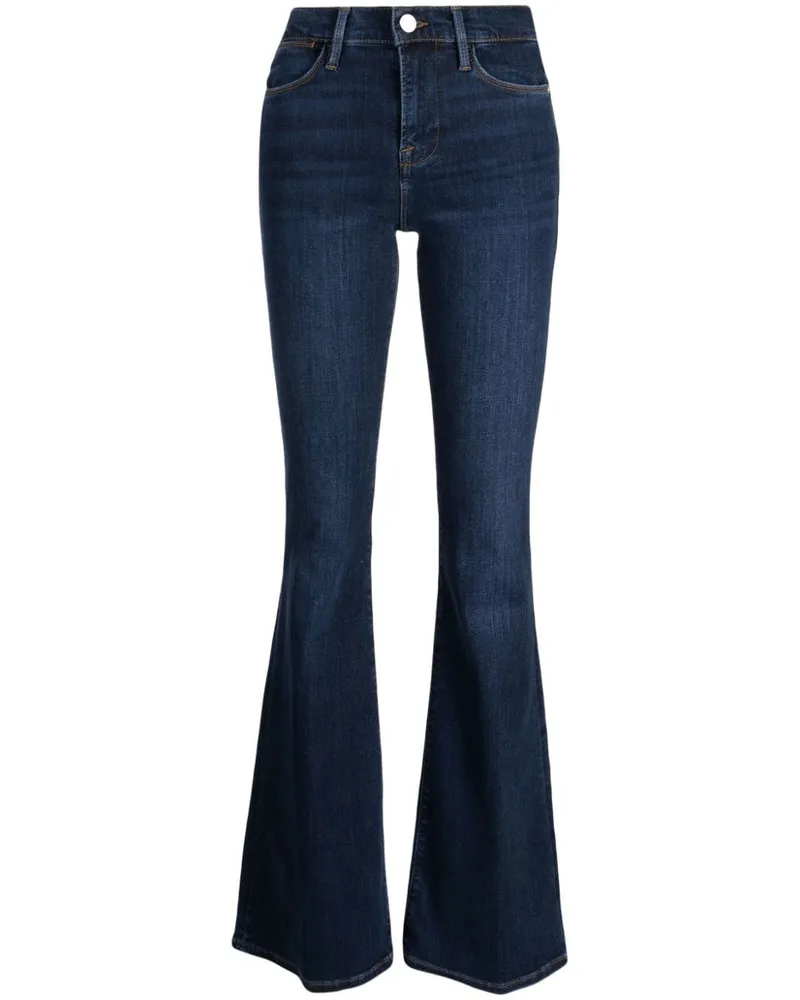 Frame Denim Halbhohe Schlagjeans - Blau Blau