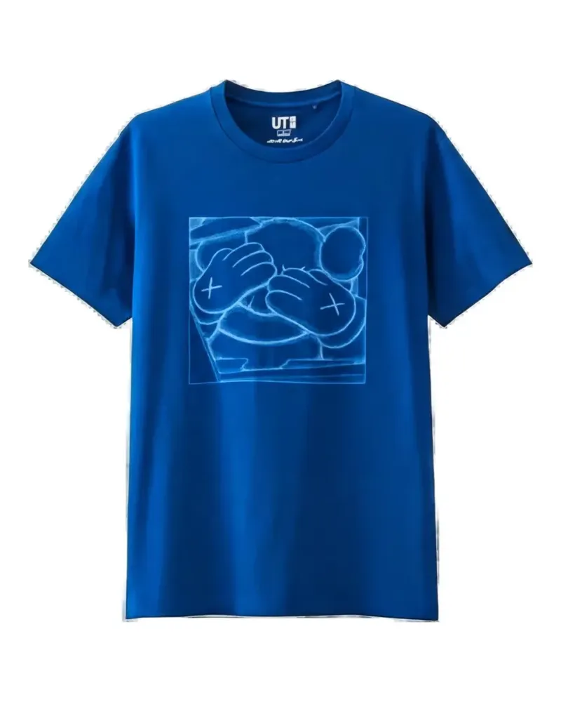 KAWS x Uniqlo Chum T-Shirt mit grafischem Print - Blau Blau