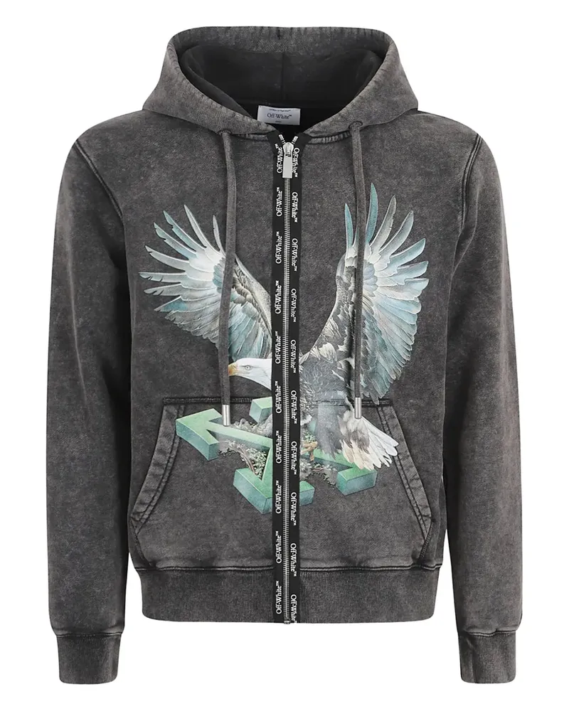OFF-WHITE graphic arrow hooded sweatshirt - Grau Grau
