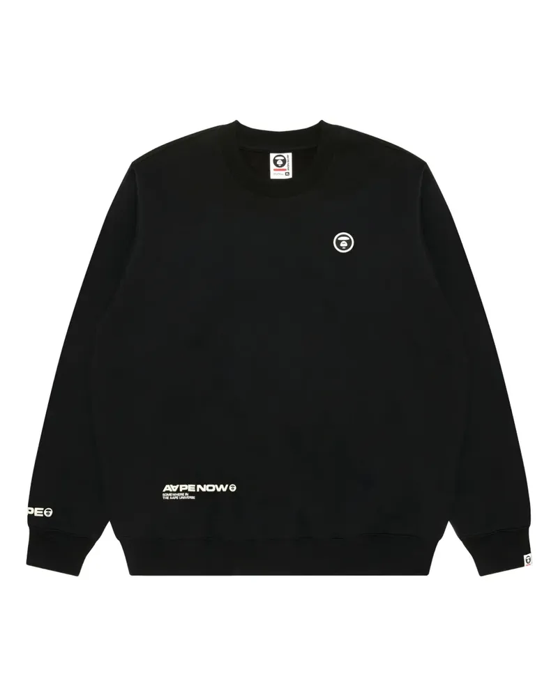 BAPE Sweatshirt mit Ape Head-Patch - Schwarz Schwarz