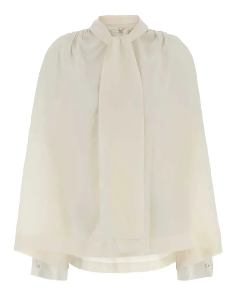 Carven pussy-bow gathered blouse - Weiß Weiß