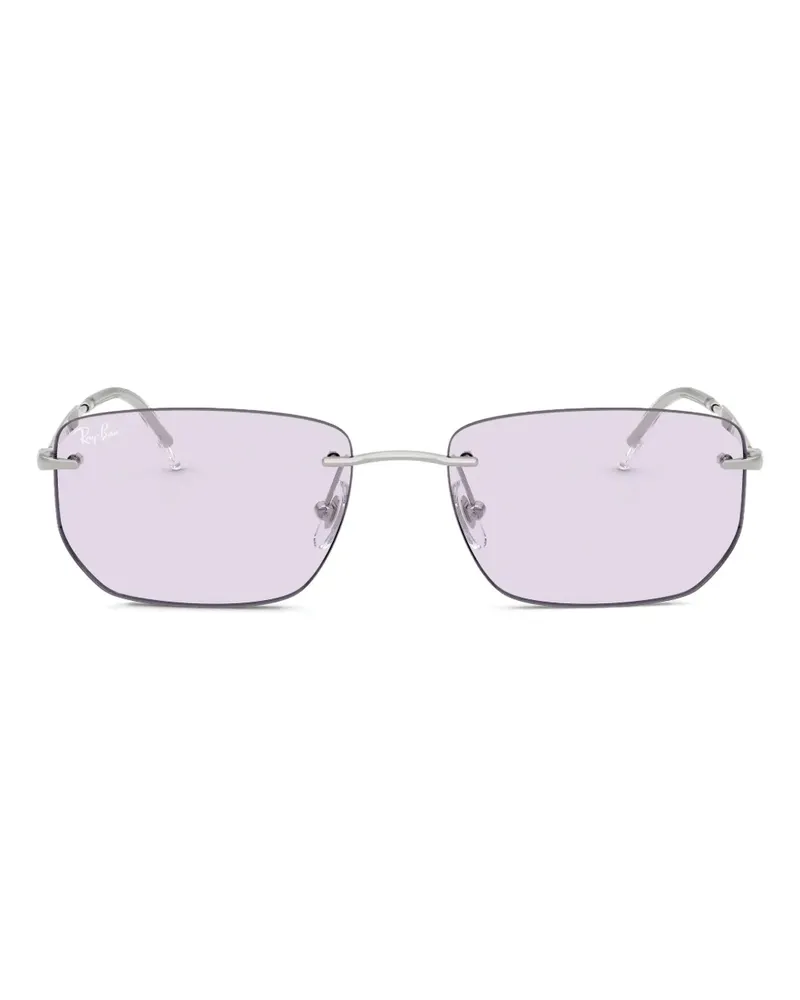 Ray Ban Rahmenlose Brille mit eckigen Gläsern - Silber Silber