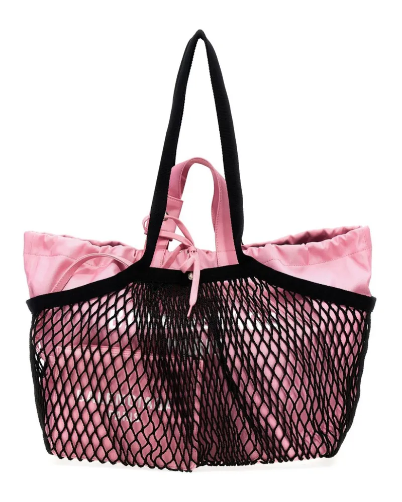 Balenciaga Kleiner 24/7 Mesh-Tote Bag im Layering-Look - Rosa Rosa