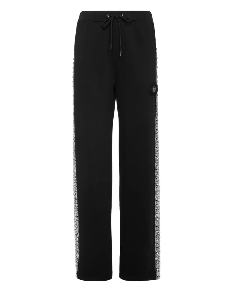 Philipp Plein Jogginghose mit Kristallen - Schwarz Schwarz