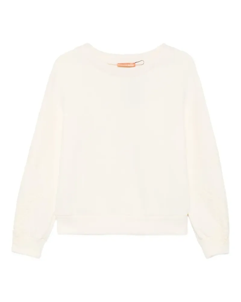 Ermanno Scervino lace-embroidered sweater - Nude Nude