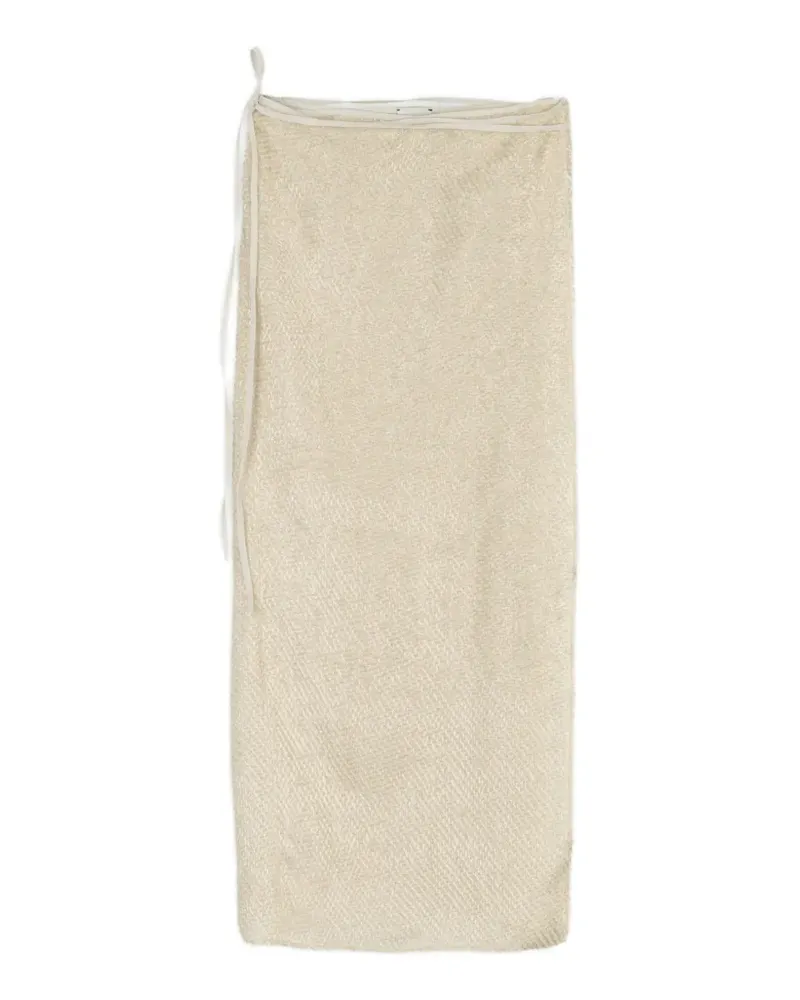 ALYSI plumetis-effect wrap maxi skirt - Nude Nude