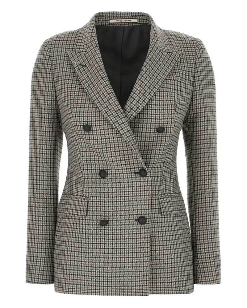 Tagliatore Blazer mit Hahnentrittmuster - Grau Grau