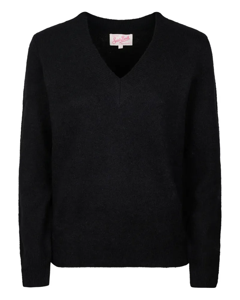 MC2 Saint Barth Pullover mit V-Ausschnitt - Schwarz Schwarz