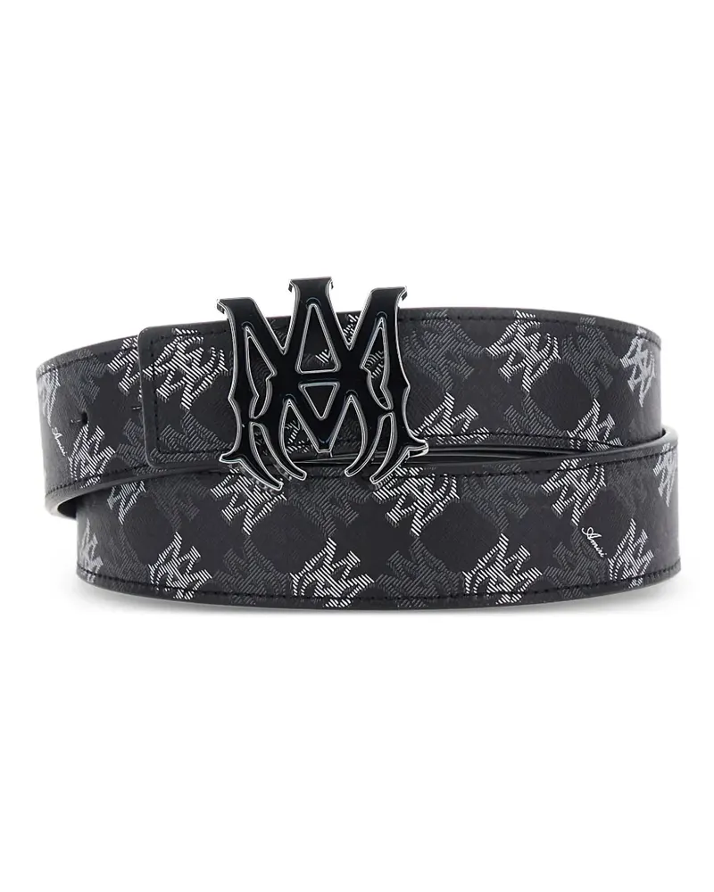 Amiri Ma Quad monogram buckle belt - Schwarz Schwarz