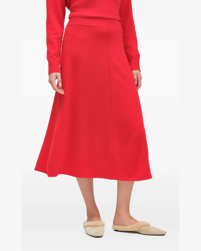 Chinti & Parker ribbed-knit midi skirt - Rot Rot