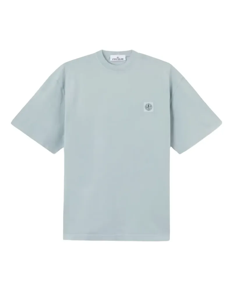 Stone Island logo-patch T-shirt - Blau Blau
