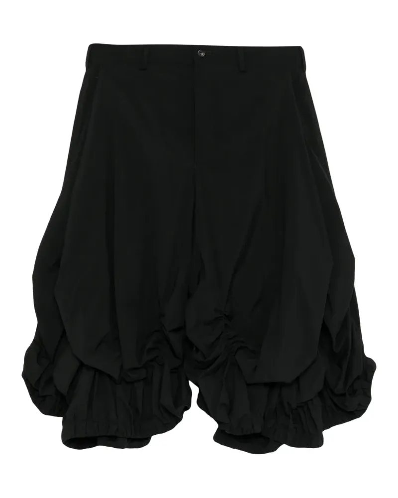 Comme des Garçons ruched tiered shorts - Schwarz Schwarz
