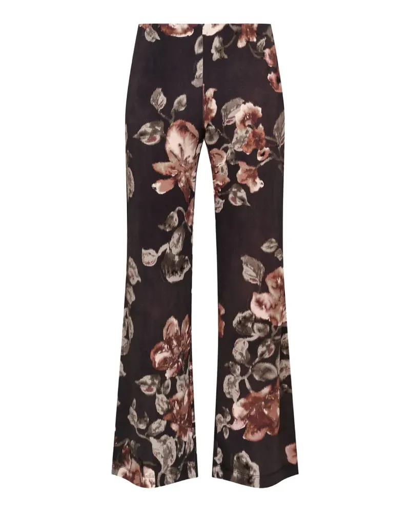Maliparmi Frosted Blossom Hose mit Blumenprint - Braun Braun