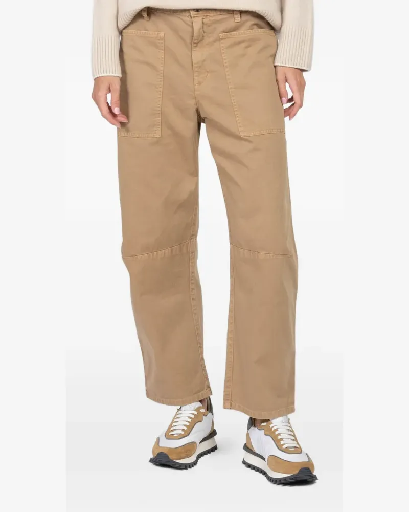 Velvet multiple-pocket trousers - Nude Nude