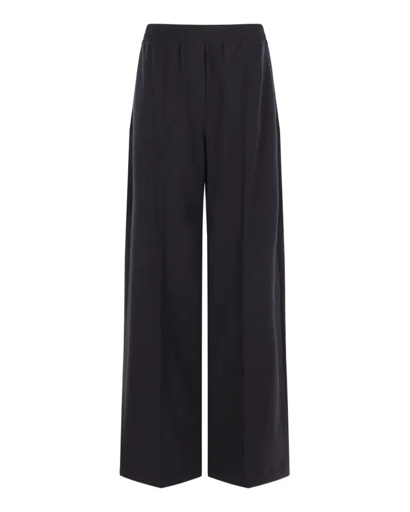 Brunello Cucinelli Palazzohose mit elastischem Bund - Schwarz Schwarz