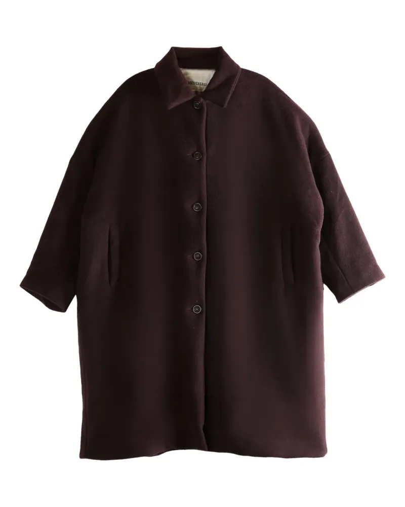 Casey Casey Big Blobby button-fastening cashmere coat - Rot Rot